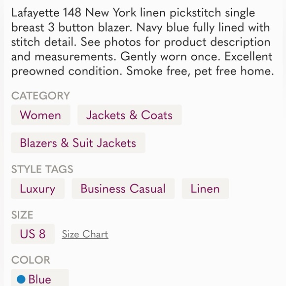 Lafayette 148 New York Linen Pickstitch Blazer - Picture 14 of 14
